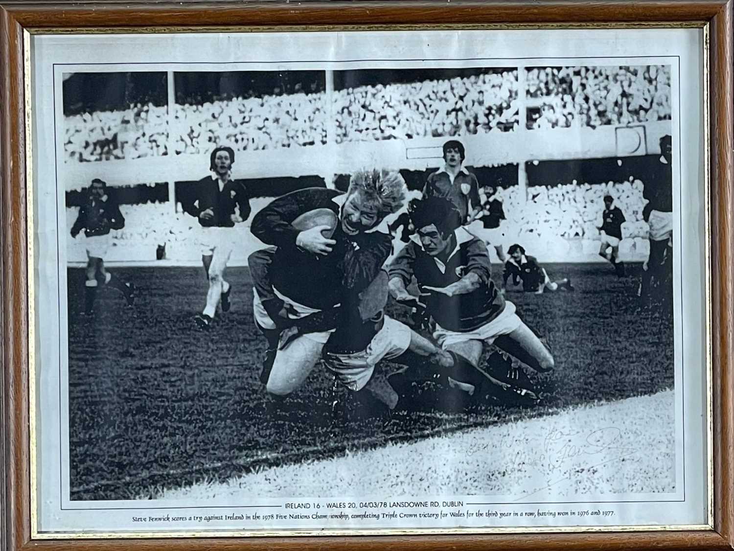 VARIOUS RUGBY MEMORABILIA including a British Lions photograph signed by Sir Gareth Edwards and Phil - Image 6 of 7