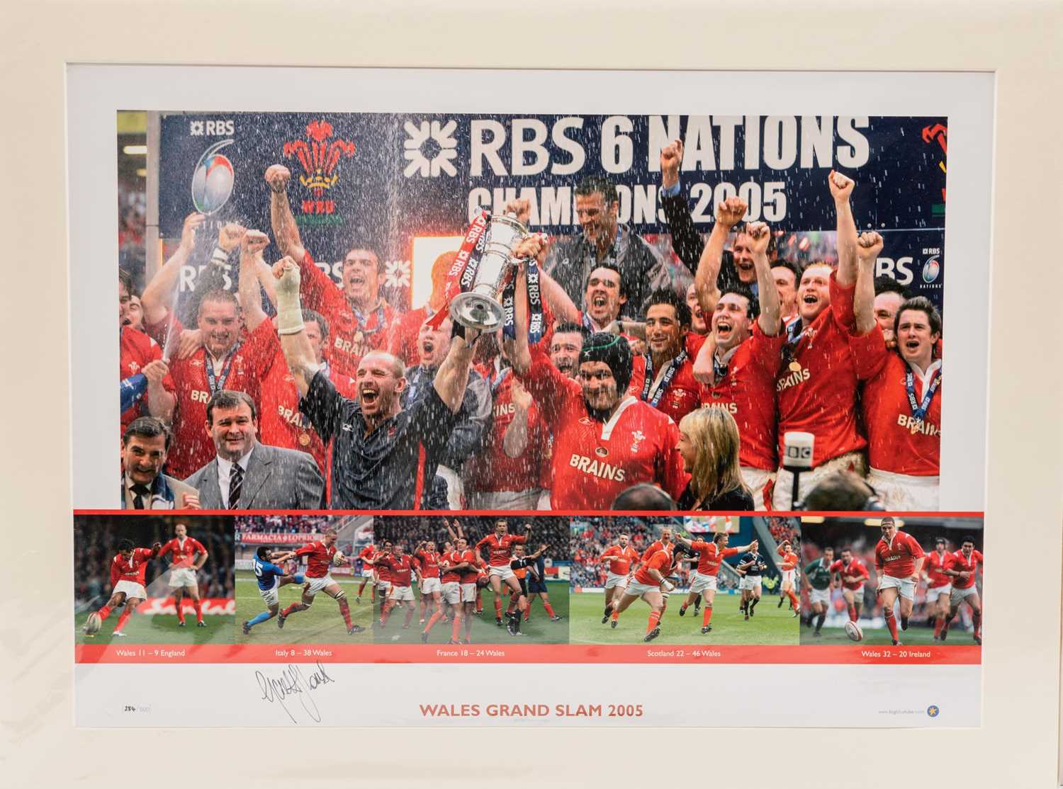 RUGBY GREATS SERIES LIMITED EDITION COLOURED PRINTS including, British Lions Tour New Zealand - Image 4 of 4