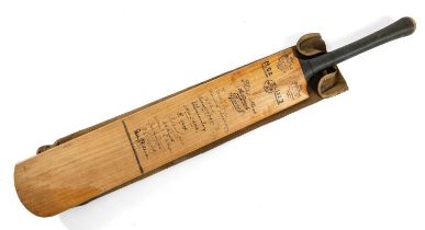 SIGNED 1923 M.C.C. CRICKET BAT FROM TOUR TO SOUTH AFRICA 4TH TEST, 9 to 13 February 1923, Phillip