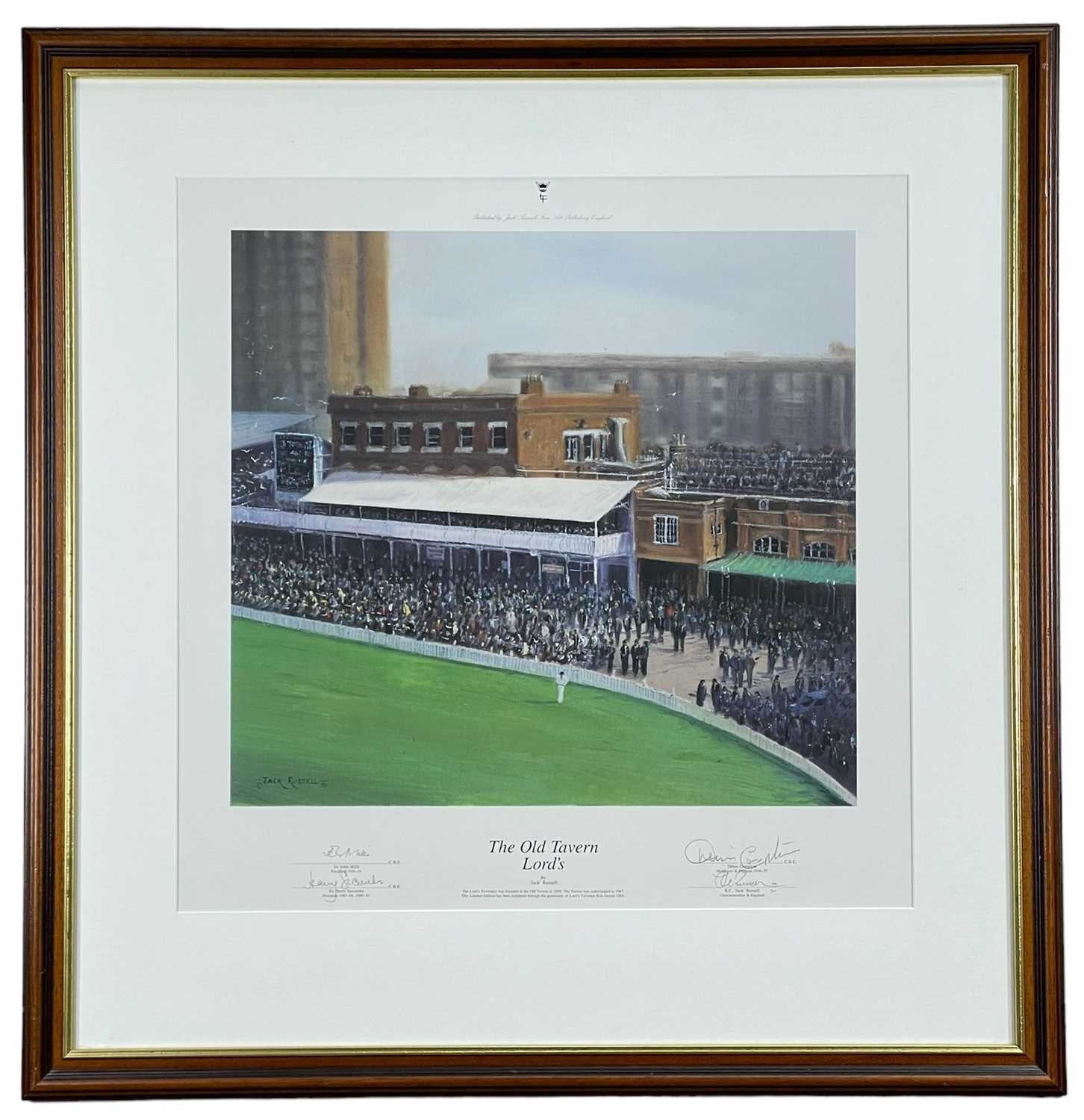 ‡ JACK RUSSELL limited edition (144/500) print - 'The Old Tavern Lord's', signed by Jack Russell, - Image 2 of 3