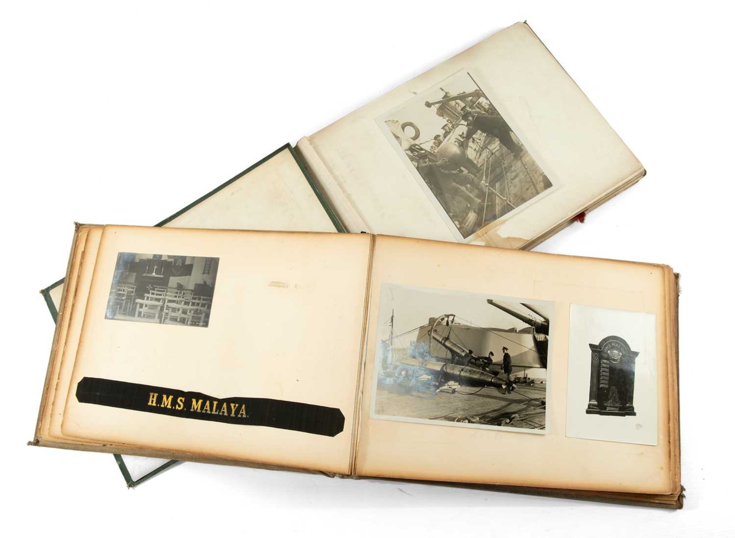 'TWO INTERESTING ALBUMS OF ROYAL NAVY & OTHER EPEHMERA COLLECTED BY SUB LIEUTENANT CHARLES G H