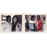 FOOTBALL INTEREST PHOTOGRAPHIC PRINTS including, image of George Best presenting Pelé with the