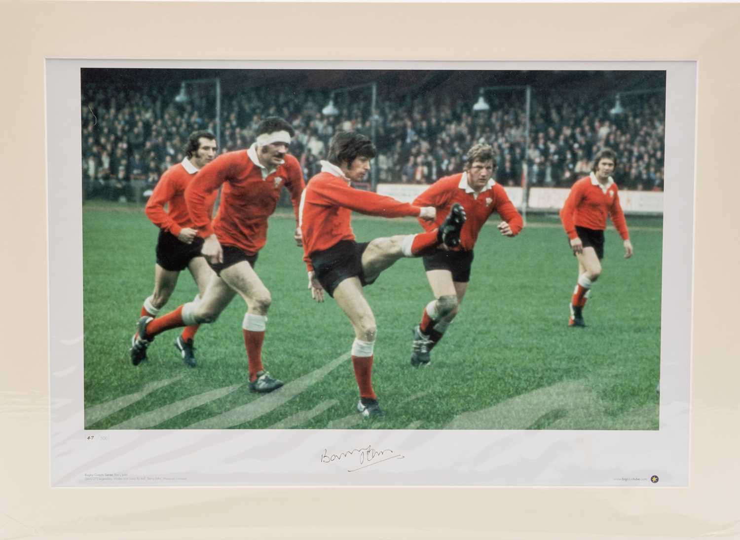 RUGBY GREATS SERIES LIMITED EDITION COLOURED PRINTS including, British Lions Tour New Zealand - Image 3 of 4