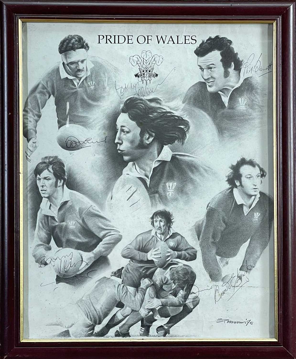 VARIOUS RUGBY MEMORABILIA including a British Lions photograph signed by Sir Gareth Edwards and Phil - Image 4 of 7