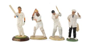 CERAMIC CRICKETING FIGURINES including by Royal Doulton for Geoffrey Boycott OBE, W. G. Grace,