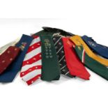 APPROX 65 SPORTING TIES mainly rugby from the 1970's and early 80's, some examples are the Wales vs.