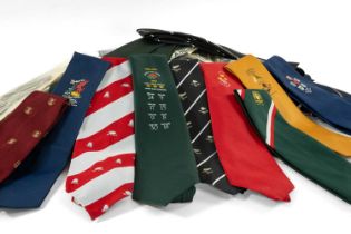 APPROX 65 SPORTING TIES mainly rugby from the 1970's and early 80's, some examples are the Wales vs.