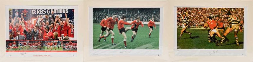 RUGBY GREATS SERIES LIMITED EDITION COLOURED PRINTS including, British Lions Tour New Zealand