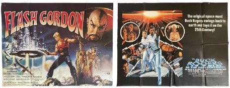 FLASH GORDON (1980) & BUCK ROGERS (1979) two cinema posters printed by W. E. Berry Ltd, both are