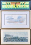 THREE RUGBY PRINTS comprising Antony Warren entitled, 'The National Stadium, Cardiff Arms Park',