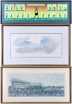 THREE RUGBY PRINTS comprising Antony Warren entitled, 'The National Stadium, Cardiff Arms Park',