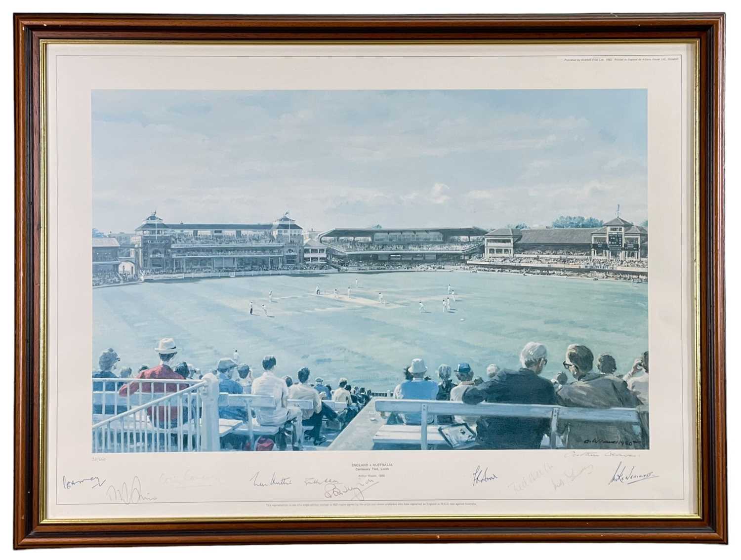 THREE LIMITED EDITION CRICKET PRINTS comprising two by Jocelyn Gatsworthy entitled 'Glamorgan County - Image 4 of 5