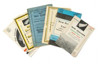 SIX EARLY & VINTAGE NEW ZEALAND RUGBY PROGRAMMES, comprising 1935 New Zealand vs Abertillery &