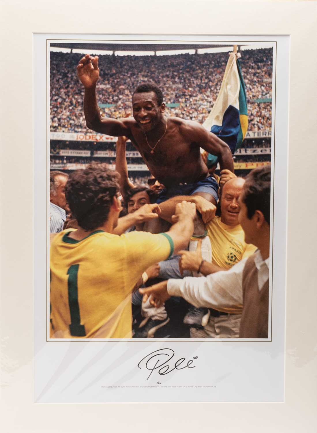 FOOTBALL INTEREST PHOTOGRAPHIC PRINTS including b/w photo of Pelé playing for Brazil, the print - Image 3 of 4