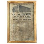 CARDIFF BILL POSTER FOR G OLIVER SHOE & BOOT RETAILER located at 6, Queen Street, Cardiff and