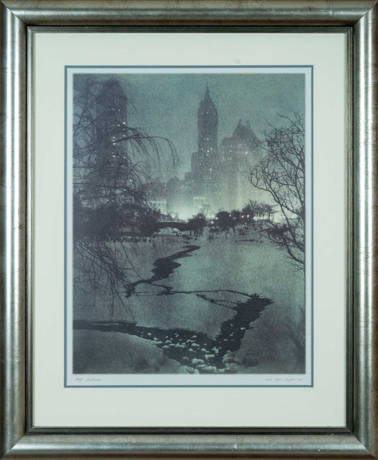 ADOLF FASSBENDER (1884-1980), giclee print - White Night New York 1945, 57 x 44cms Provenance: - Image 2 of 2