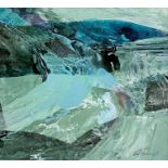 ‡ ELIZABETH HAINES (Welsh Contemporary) mixed media on canvas - entitled verso, 'Green Coast' on