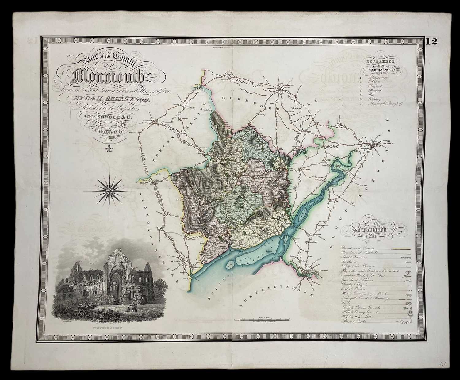 JOHN CARY / C & H GREENWOOD / GREENWOOD coloured antiquarian maps - entitled (1) 'Principalities - Image 4 of 8