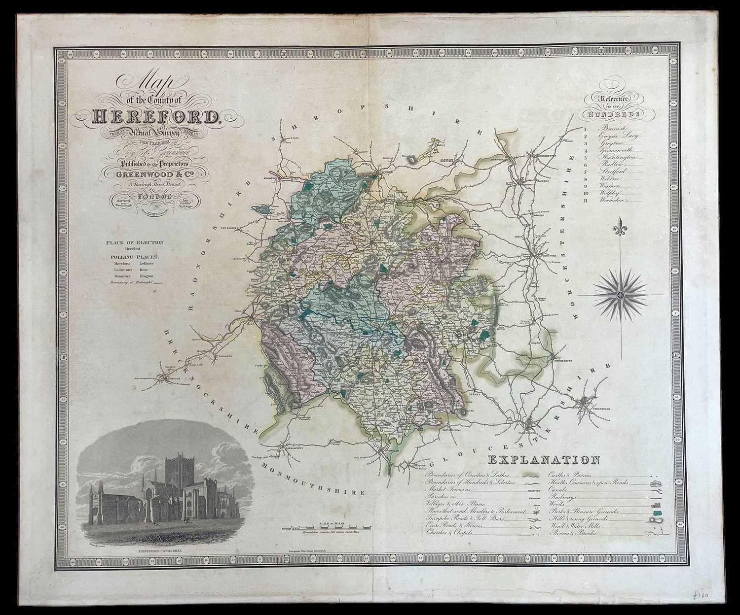 JOHN CARY / C & H GREENWOOD / GREENWOOD coloured antiquarian maps - entitled (1) 'Principalities - Image 7 of 8