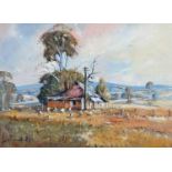 HENRY McLAUGHLIN (Australian, b. 1937), oil on board - titled "Old Homestead, Mundijong, WA", signed