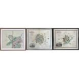 JOHN CARY / C & H GREENWOOD / GREENWOOD coloured antiquarian maps - entitled (1) 'Principalities