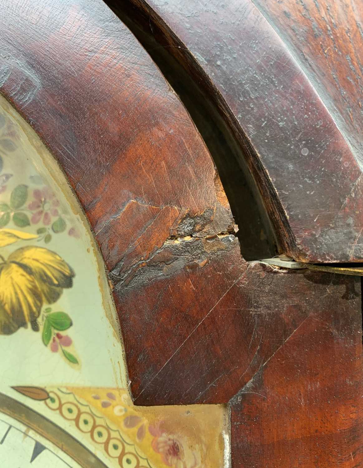 19TH C. WELSH LONGCASE CLOCK, John Lloyd, Brecon, painted Roman dial with rose spandrels and spray - Image 4 of 5