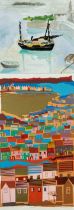 ‡ SARAH HOPKINS limited edition (5/6) screenprint - 'Bayview', 1998, signed, titled and dated in