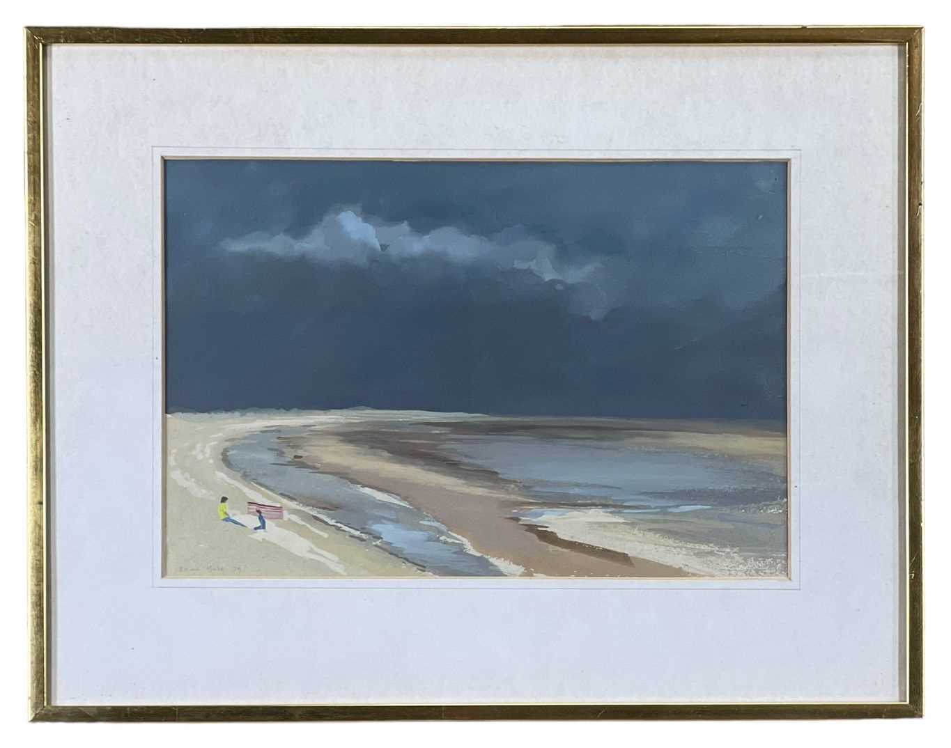 ‡ BRIAN YALE gouache - entitled verso, 'Storm Clouds' on Thackeray Gallery label, London, signed and