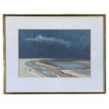 ‡ BRIAN YALE gouache - entitled verso, 'Storm Clouds' on Thackeray Gallery label, London, signed and