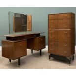 G-PLAN MID CENTURY 'GOLD LABEL' BEDROOM FURNITURE comprising tall chest of eight drawers, 128 (h)