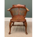 VINTAGE SMOKER'S BOW ARMCHAIR, 80 (h) x 60 (w) x 43 (d) cms Provenance: Private collection Conwy