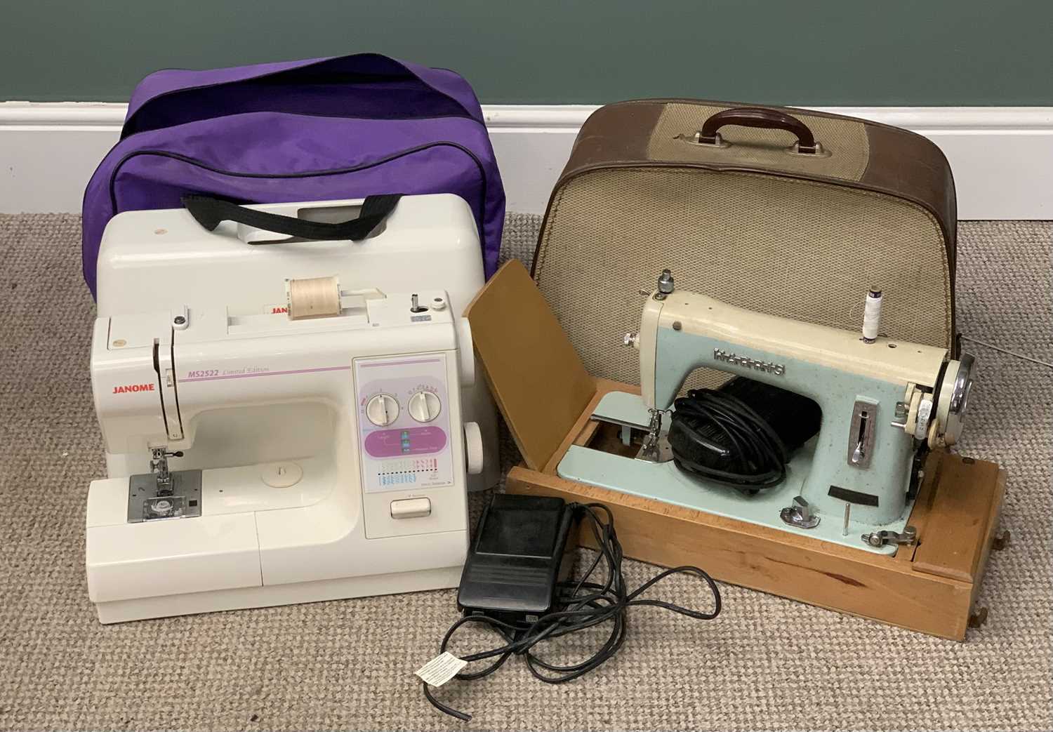 SEWING MACHINES, a Harris vintage and Janone modern Provenance: Private collection Conwy