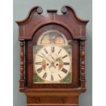 VICTORIAN MAHOGANY LONGCASE CLOCK by Robert T Roberts, Bangor, eight day movement with rolling