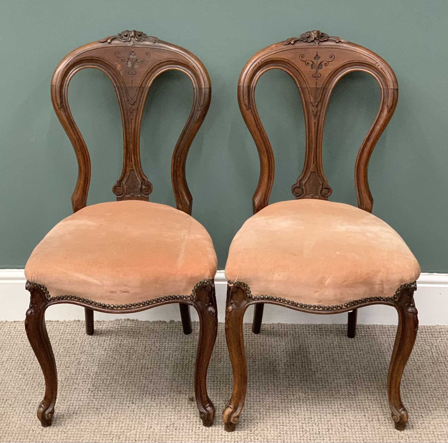 SEVEN ASSORTED BALLOON BACK TYPE MAHOGANY CHAIRS well upholstered Provenance: Private collection - Image 5 of 5