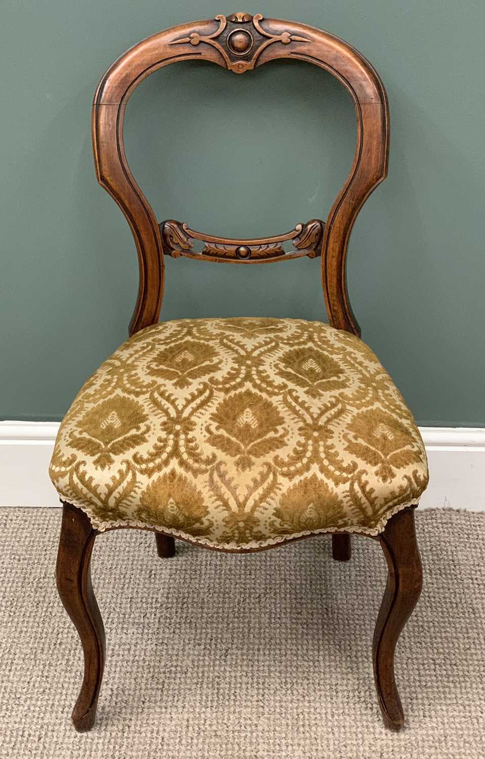 SEVEN ASSORTED BALLOON BACK TYPE MAHOGANY CHAIRS well upholstered Provenance: Private collection - Image 4 of 5