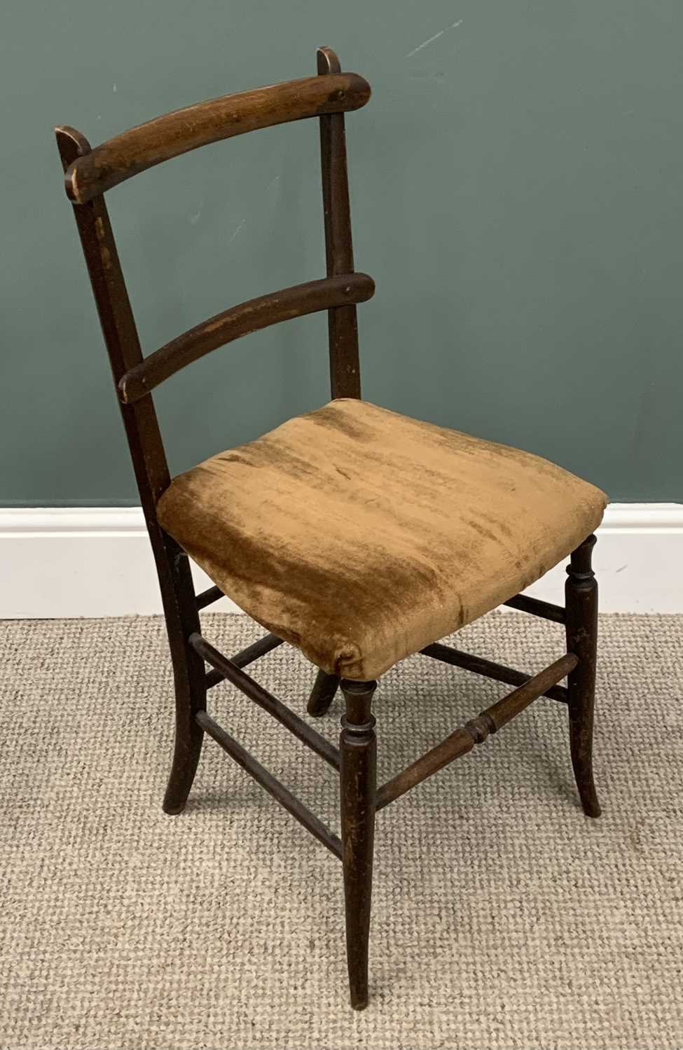 VINTAGE CHAIRS & STOOLS including two string topped stools and a folding chair Provenance: Private - Image 3 of 4