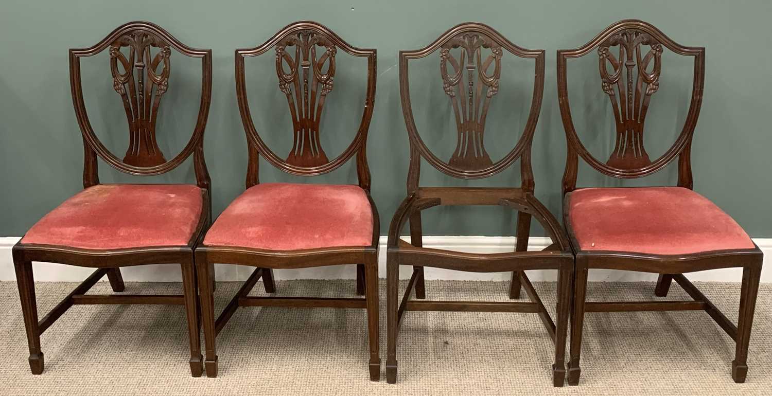 WHEATSHEAF BACK UPHOLSTERED DINING CHAIRS (4 plus 2), one with missing pad and TWO SIMILAR STYLE - Image 6 of 6