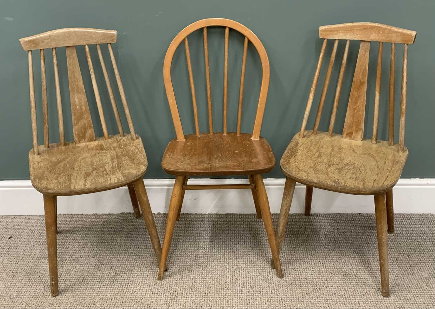 VARIOUS CHAIRS to include Windsor, wheelback, farmhouse and a carved Eisteddfod chair (13) - Image 3 of 8
