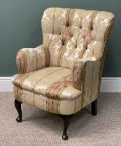 VINTAGE BUTTON BACK & UPHOLSTERED EASY CHAIR, 91 (h) x 66 (w) x 50 (d) cms Provenance: Private