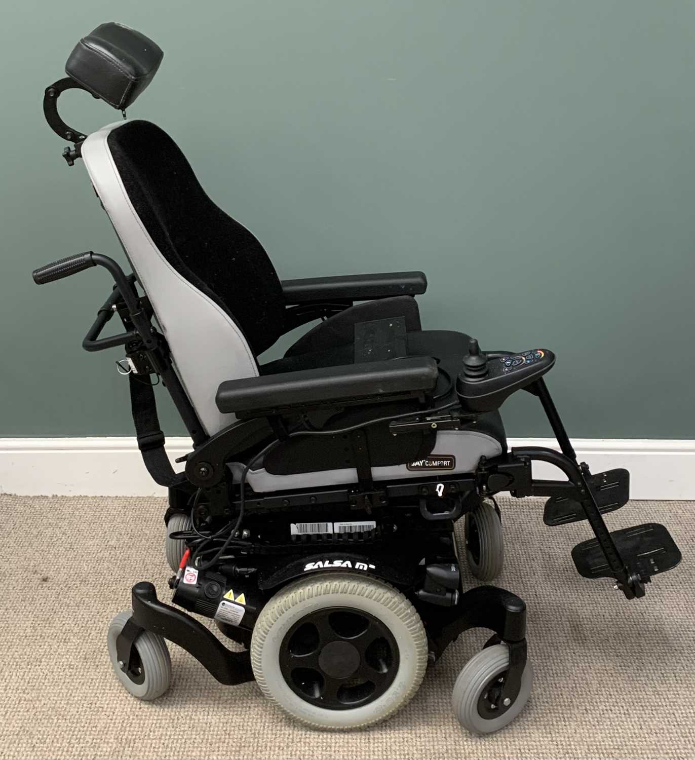 ELECTRIC WHEELCHAIR with charger, brand "Salsa", (seen working in saleroom) and a MARSDEN 300kg - Image 3 of 10