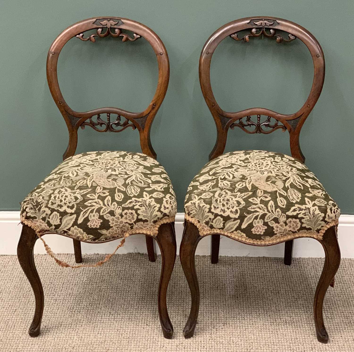 SEVEN ASSORTED BALLOON BACK TYPE MAHOGANY CHAIRS well upholstered Provenance: Private collection - Image 2 of 5