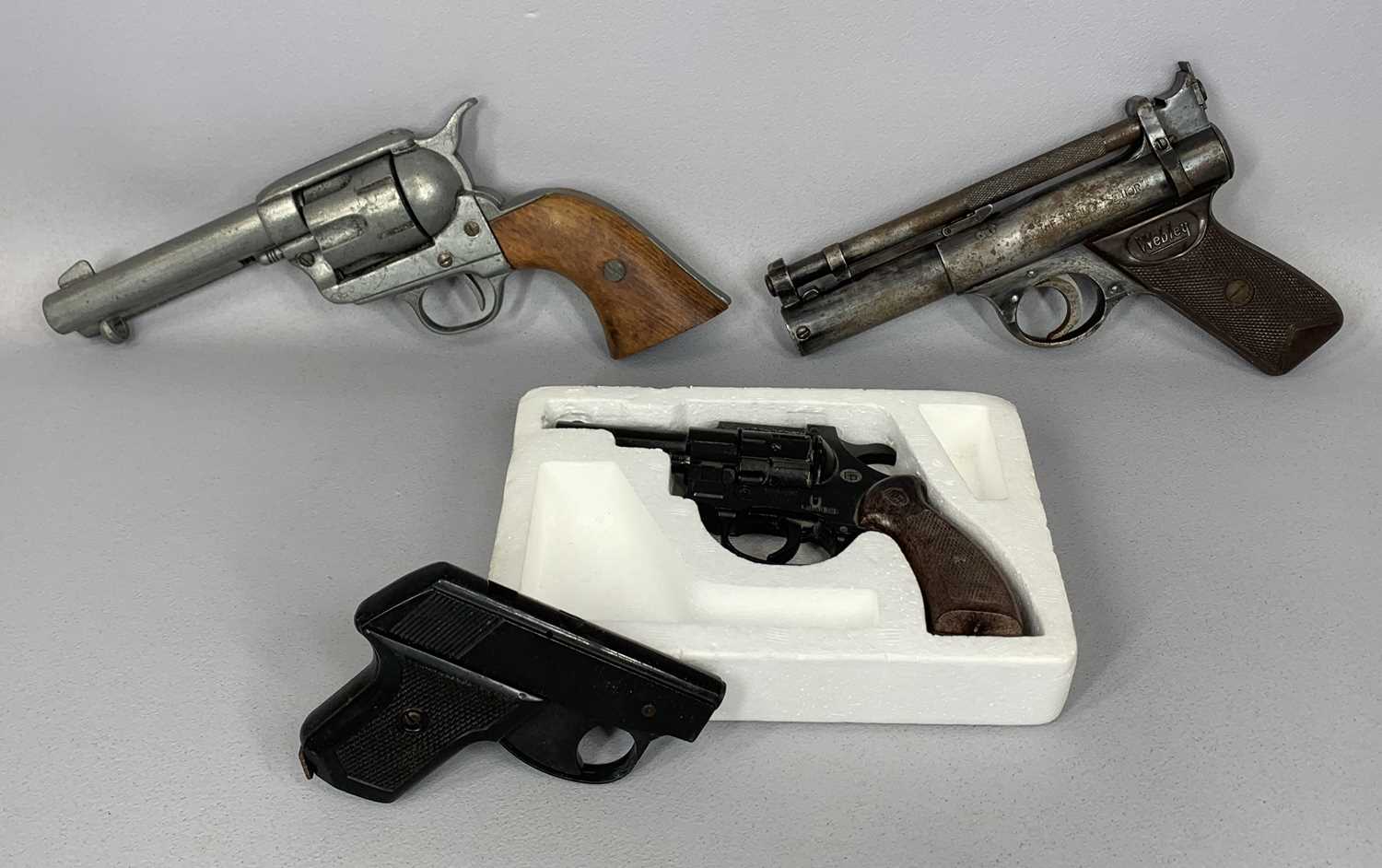 MIXED GROUP OF PISTOLS, including a Webley Senior Point 177 air pistol, Sussex Armoury Official
