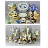 LARGE GROUP OF MIXED CERAMICS, including Lladro and Nao figurines, Beswick, Royal Doulton and