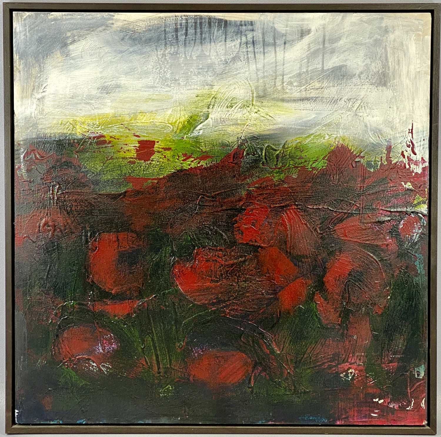 ‡ IAN H. WATKINS acrylic and gesso on plywood - entitled verso "The Enchanted Poppies", dated - Image 2 of 4