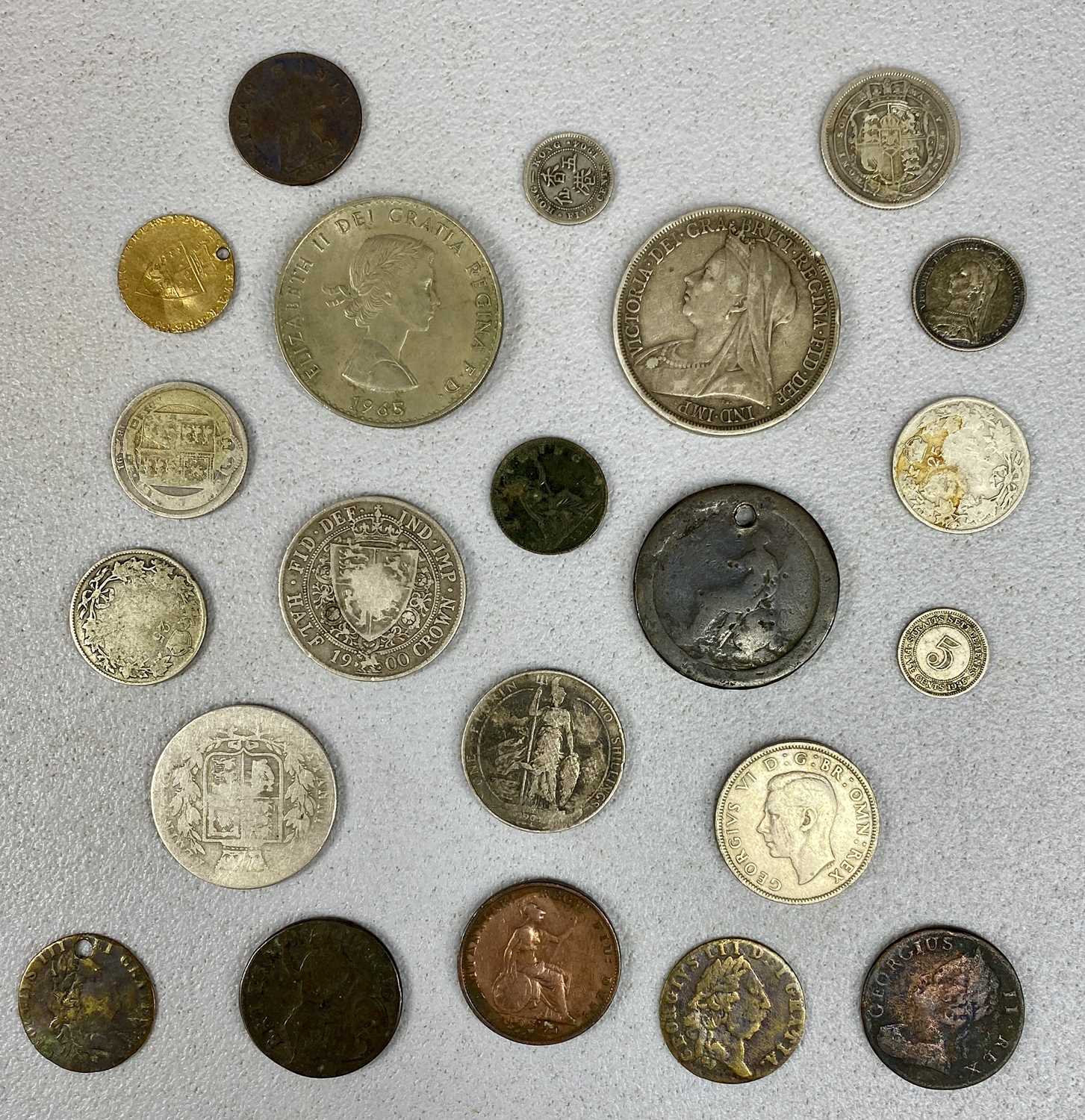 INTERESTING COLLECTION OF COINS, 19th century and later, including Victoria 1893 Crown, Victoria - Image 3 of 4