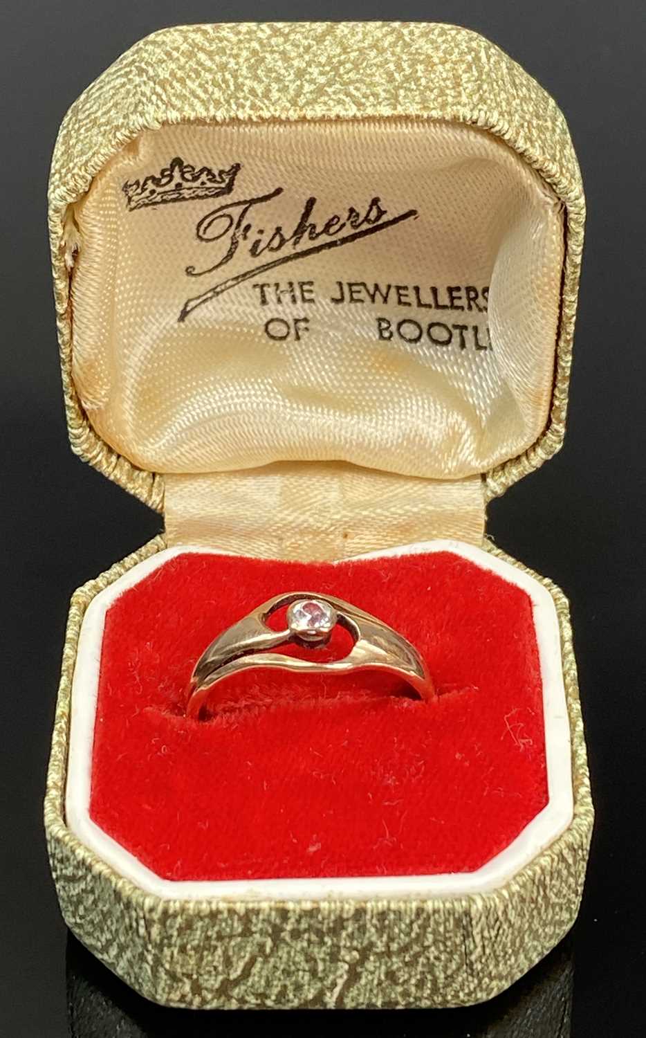 9CT GOLD RING set with small solitaire diamond, size M, 1.5gms Provenance: private collection - Image 3 of 3