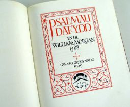 GREGYNOG PRESS VOLUME OF PSALMAU DAFYDD YN OL WILLIAM MORGAN 1588, No.62 dated 1929, printed by