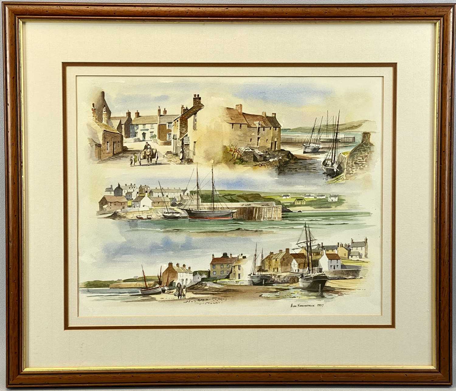 ALAN KIRKPATRICK (1997) pair of watercolours - montages of Cemaes Bay, Anglesey, signed and dated - Image 6 of 7