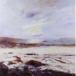 ‡ ROSEMARY TRESTINI oil on canvas - entitled verso 'Gimble Porth After a Storm', signed verso, 44