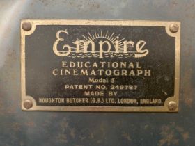 VINTAGE EMPIRE EDUCATIONAL CINEMATOGRAPH, Model 5, Patent No 249787, in steel cabinet, 81cms (w)